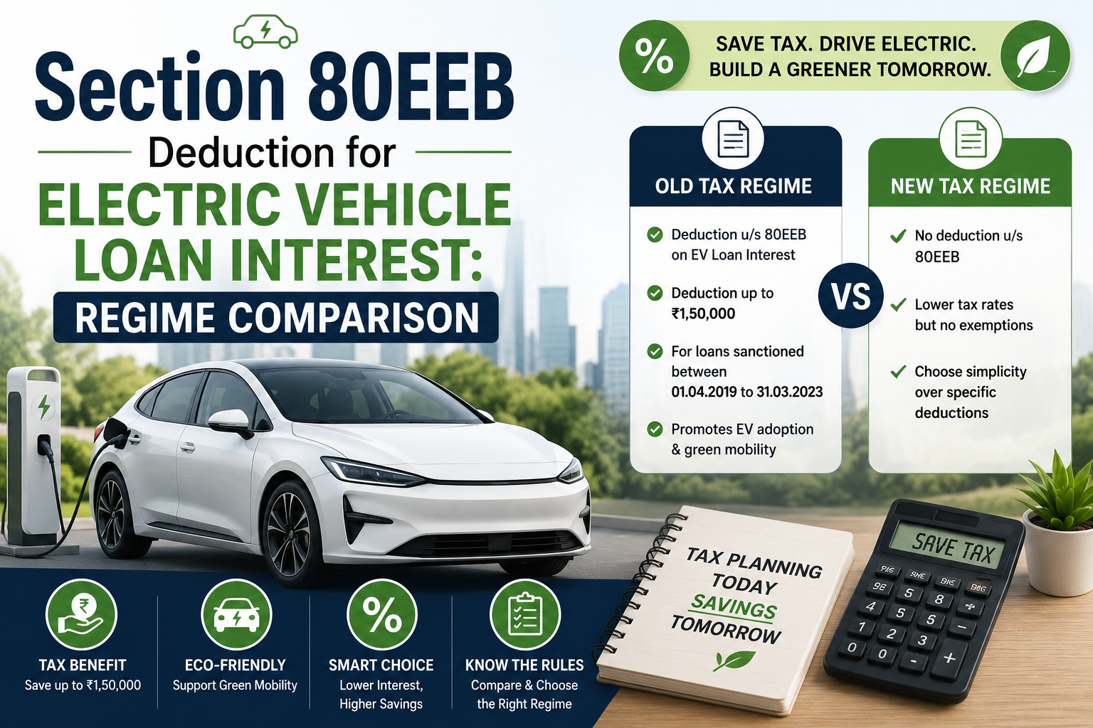 Section 80EEB Deduction For Electric Vehicle Loan Interest: Regime Comparison
